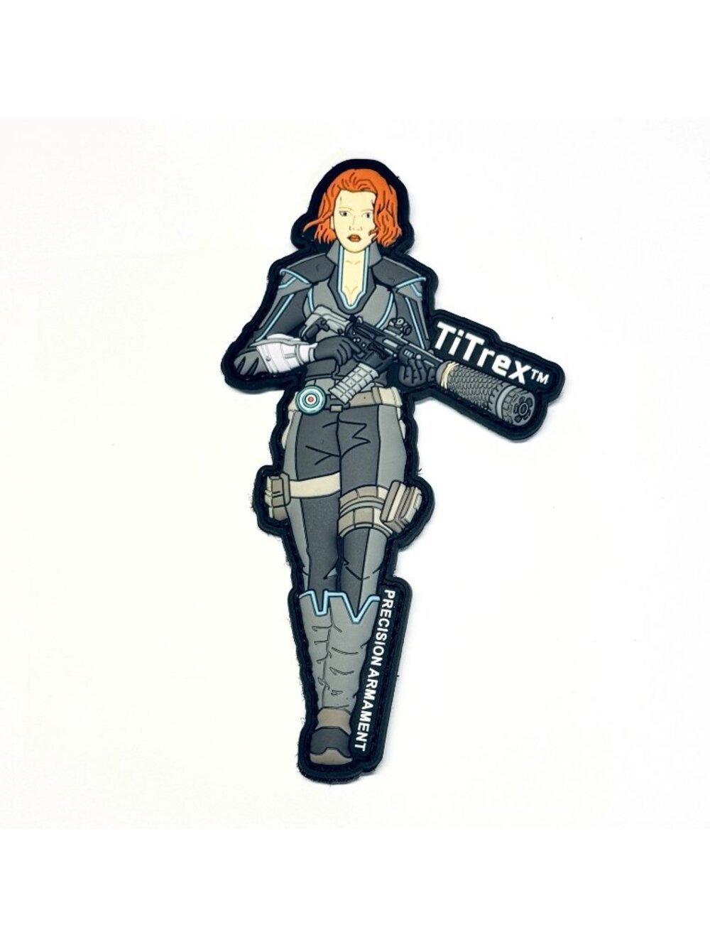 Precision Armament TiTrex Black Widow Tactical Patch Hook Loop Shot Show 2026